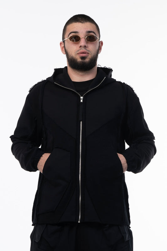 PANIKA ASHRAM DECONSTRUCTED HOODIE