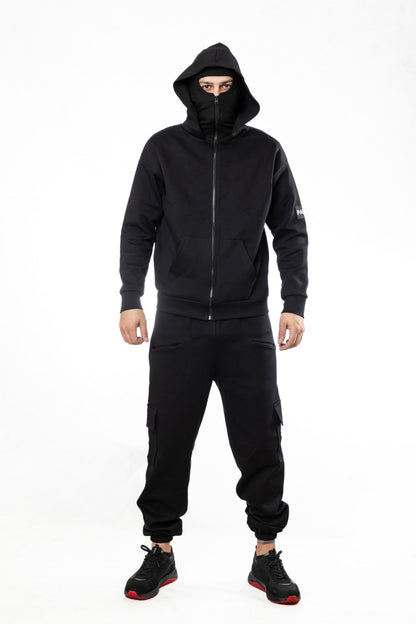 Anon Мъжки Екип с Двойна Качулка