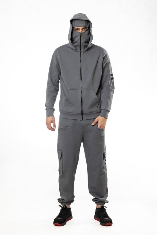 Anon Мъжки Екип с Двойна Качулка